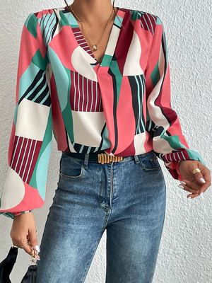 T-shirt Dacron a manica lunga Top per donne
