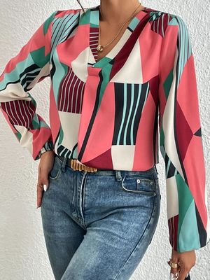 T-shirt Dacron a manica lunga Top per donne