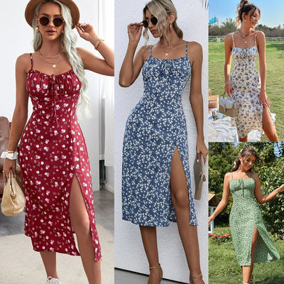 Abiti floreali eleganti e multicolori Abiti floreali per donne