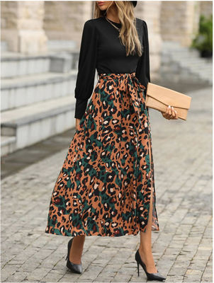 Abito a maniche lunghe con stampe floreali