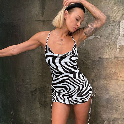 Abito da donna con lacci senza schiena sexy Slim abito da donna con lacci senza schiena