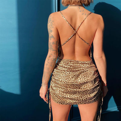 Abito da donna con lacci senza schiena sexy Slim abito da donna con lacci senza schiena