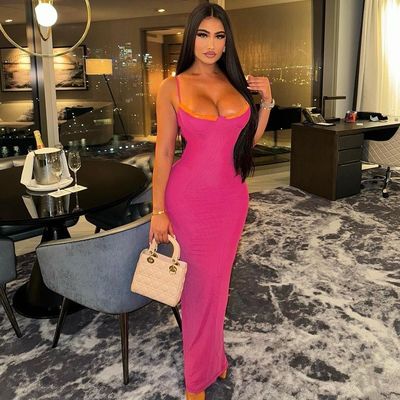 Nuova moda estiva, sexy vestito senza bretelle.