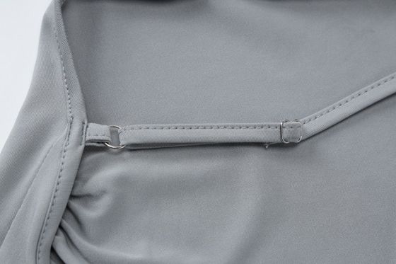 Verano nuova moda sexy senza schiena magro abito a fascio diviso