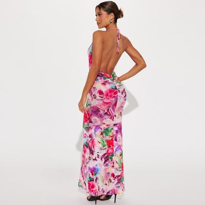 Verano nuovo sexy pizzo fino alla gonna di fascia abito stampa di moda